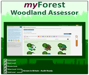 Screenshot of the myForest Woodland Assessor