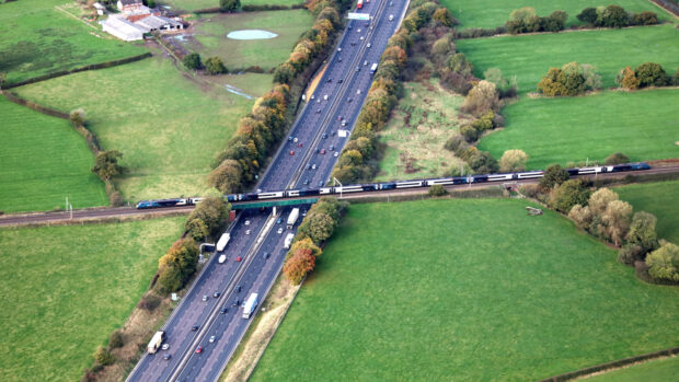 Avanti West Coast train passing over M6